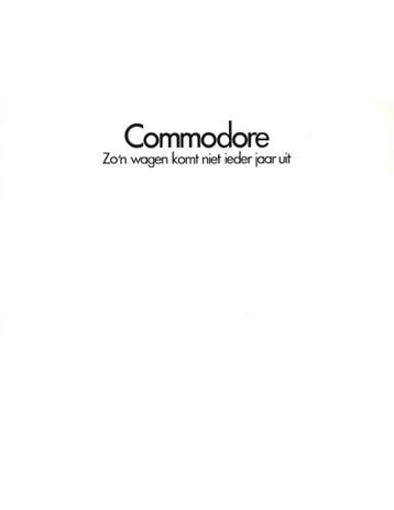 1972 OPEL COMMODORE BROCHURE NEDERLANDS, Nieuw, Opel, Author