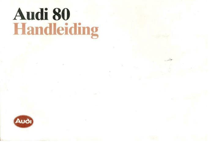 1987 AUDI 80 INSTRUCTIEBOEKJE / HANDLEIDING NEDERLANDS, Auto diversen, Handleidingen en Instructieboekjes, Verzenden
