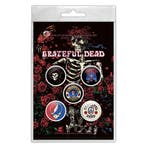 Grateful Dead - Skeleton & Rose - button 5-pack off. merch., Ophalen of Verzenden, Nieuw, Kleding