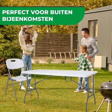 MaxxGarden Vouwtafel 152cm - Inklapbare Picknickset - met..., Verzenden, Nieuw