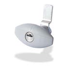 Drukslot serviceluik wit ellips zonder cilinder (pushlock), Caravans en Kamperen, Ophalen of Verzenden, Nieuw