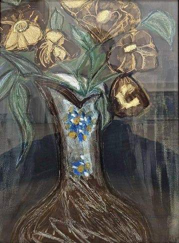 Expressionist School (XX), Signed Odile - Flowers In The, Antiek en Kunst