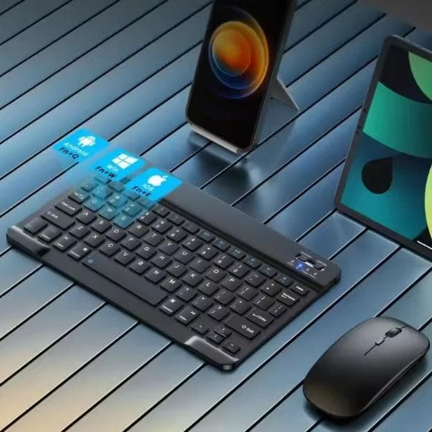 Draadloos Bluetooth Toetsenbord Compact voor Tablet Laptop, Computers en Software, Toetsenborden, Nieuw, Verzenden