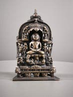 Laatste Vaghela-dynastie Brons Zeldzaam Navatirthika-altaar