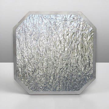 Dienblad - Lucite met ijs-effect, zilvergeplateerd - de