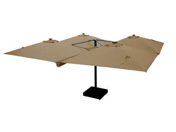 Parasol Paralux Allenza Zandkleurig, Tuin en Terras, Partytenten, Nieuw