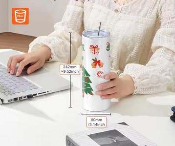Set RVS Sublimatie Tumblers Blanco Bekers voor Warmteoverdra, Verzenden, Nieuw