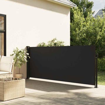 vidaXL Windscherm uittrekbaar 140x300 cm zwart, Tuin en Terras, Verzenden, Nieuw