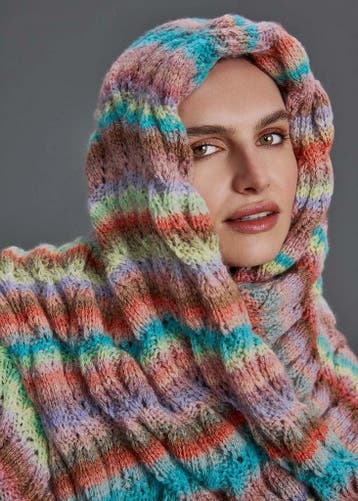 Breipatroon Sjaal Alana - kleurrijk model van Lang Yarns H, Hobby en Vrije tijd, Breien en Haken, Ophalen of Verzenden, Nieuw