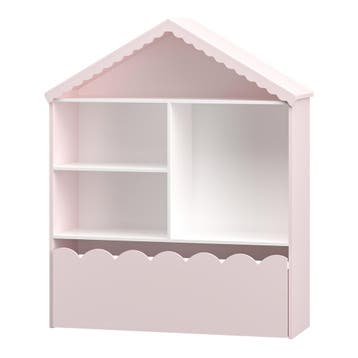 Kinderrek Vestnes in huisvorm 114x91x30 cm wit en roze [en.c, Verzenden, Nieuw