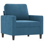 Fauteuil fluweel blauw 60cm | Retourdeal 29% Korting, Huis en Inrichting, Minder dan 75 cm, Nieuw, Ophalen of Verzenden, 75 tot 100 cm