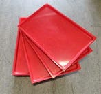 Schaal, Plaat, Plateau rood, 60cm x 40cm, Gebruikt