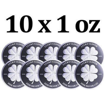 Niue. 2 Dollars 10 x 2023 1oz $2 NZD Niue Lucky Clover