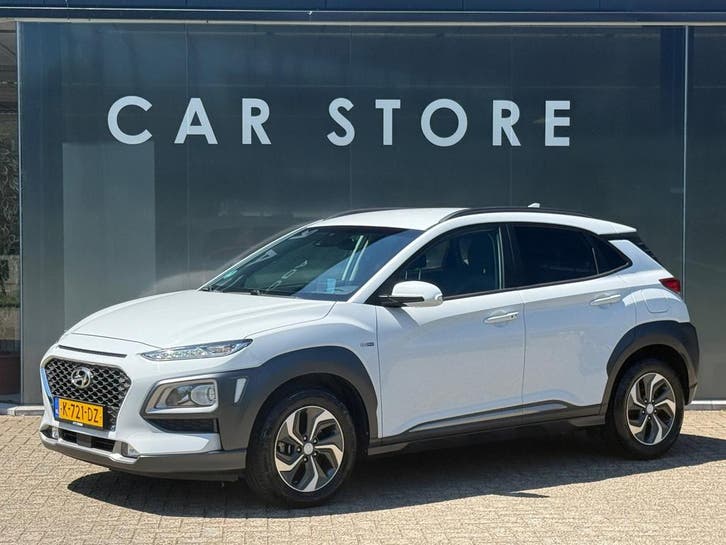 Zakelijke Lease |  Hyundai Kona 1.6 GDI HEV Fashion Navi|Car, Auto's, Hyundai, Dealer onderhouden, Lease, Zwart, Automaat, SUV of Terreinwagen