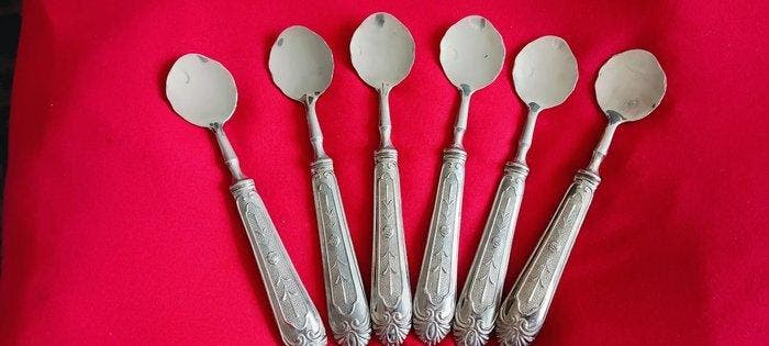 Theelepel (6) - .800 zilver, Antiek en Kunst, Antiek | Speelgoed