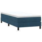 vidaXL Boxspring zonder matras fluweel donkerblauw 90x210 cm, Verzenden, Nieuw, Blauw, Stof
