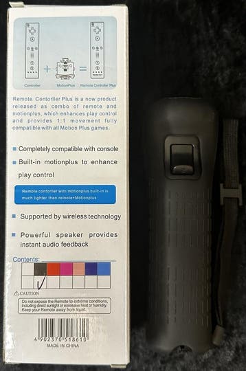 Wii Remote Controller Motion Plus Zwart+Silicone, Verzenden, Nieuw