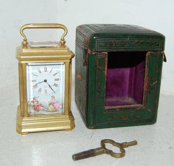 Mini reiswekker - Messing - 1850-1900