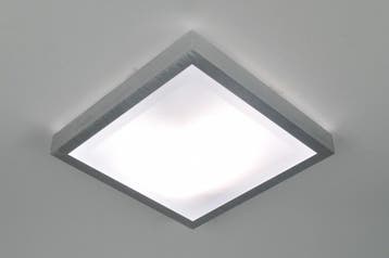 Rietveld Plafondlampen - Wit, Aluminium - Geschuurd Aluminiu, Huis en Inrichting, Lampen | Plafondlampen, Verzenden, Nieuw