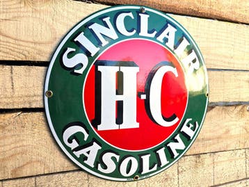 Sinclair Gasoline H-C - Emaille Bord, Verzenden, Nieuw