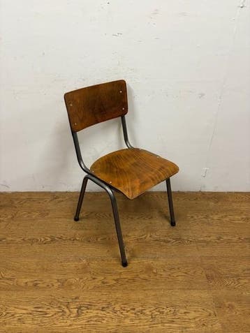 Gebruikte Schoolstoel - S4331 Vintage/Café, Huis en Inrichting, Stoelen, Ophalen, Nieuw