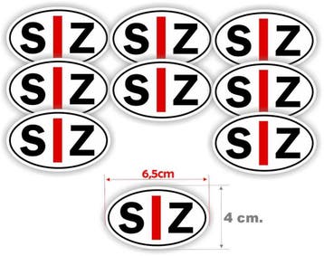 SZ slechtziend stickerset – set 9 stuks (1463.47), Verzenden, Nieuw