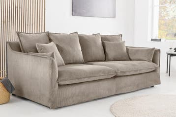 Sofa HEAVEN 200cm 3-zits vering kern afneembare hoes koord, Huis en Inrichting, Banken | Bankstellen, Ophalen of Verzenden, Nieuw