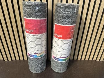 Veiling - 2 Rollen ArcelorMittal Avigal Zeskantgaas 50 x 50, Nieuw