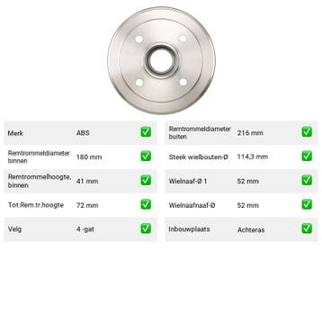 Remtrommel Achteras Hyundai Pony – AutopartsOnline.nl, Verzenden, Nieuw, Hyundai