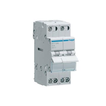 Hager 40A 2 Polige Modulaire Omschakeling Schakelaar I-0-II, Verzenden, Nieuw, Overige typen