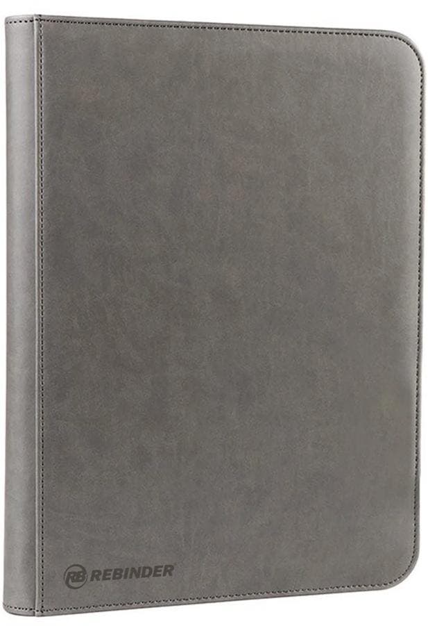 Toploader Binder (35pt) - Zipped 9-pocket Grey | Rebinder -, Hobby en Vrije tijd, Verzamelkaartspellen | Overige, Nieuw, Verzenden