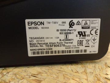 EPSON TM-T88V POS RECEIPT PRINTER - M244A - BLACK - LAN /, Ophalen of Verzenden, Nieuw, Epson