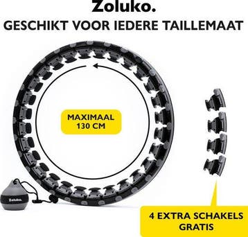 2dekans | Zoluko Hoelahoep XXL - Weighted - Fitness - 130cm, Sport en Fitness, Ophalen of Verzenden, Zo goed als nieuw