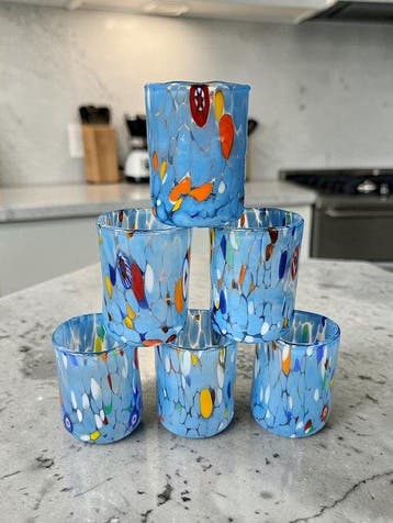 MurArt - Drinkset (6) - Glas - Murrine Millefiori