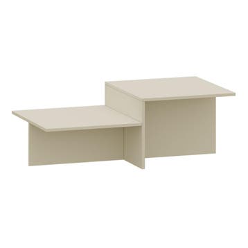 Salontafel Taniena 100x55x35 cm havermout [en.casa], Huis en Inrichting, Tafels | Salontafels, Verzenden, Nieuw