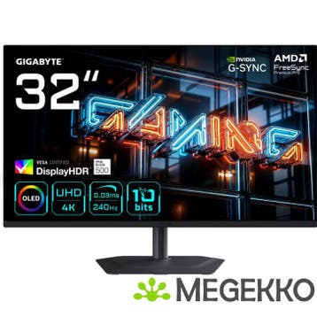 Gigabyte MO32U24 31.5  4K Ultra HD 240Hz QD-OLED Gaming, Computers en Software, Verzenden, Nieuw, Gigabyte
