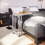 Bijzettafel zilver naturel WPC 65.5x50x40cm (Tafels), Verzenden, Nieuw
