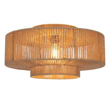 Japandi plafondlamp bruin, Selena, Ophalen of Verzenden, Nieuw, Metaal