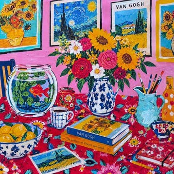 SOLÈNE - Sunflowers on Pink Walls