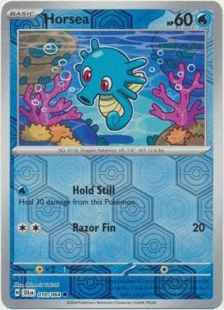 Horsea 010/064 reverse holo Shrouded fable, Ophalen of Verzenden, Nieuw, Losse kaart, Foil