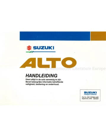 2002 SUZUKI ALTO INSTRUCTIEBOEKJE NEDERLANDS, Auto diversen, Handleidingen en Instructieboekjes