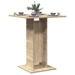 vidaXL Bistrotafel 60x60x75 cm bewerkt hout sonoma, Huis en Inrichting, Tafels | Eettafels, Verzenden, Nieuw