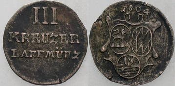 3 Kreuzer (groschen) 1804 Wertheim Konstantin, 1789-1806, Verzenden