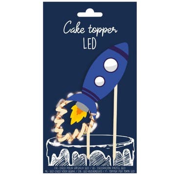 ScrapCooking Taarttopper LED Raket 13,8cm, Hobby en Vrije tijd, Verzenden, Nieuw