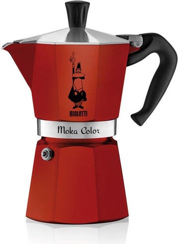 Bialetti Moka Express 6 Kops Rood – Espressopot – Aluminium, Huis en Inrichting, Verzenden, Nieuw