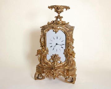 Reisklok Barok - Verguld brons - 1850-1900
