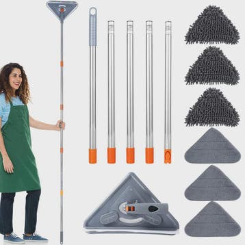 360° Draaibare Dweil met Lange Steel - Microvezel Dweil voor, Verzenden