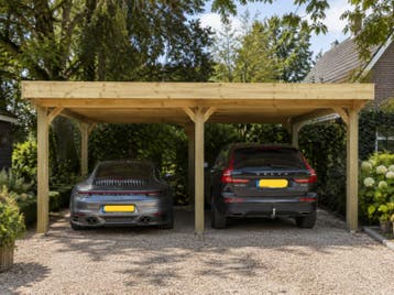 Dubbele carport 1000x600x270 cm, Vrijstaand, Nieuw