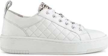 PS Poelman Esquimo Dames Quilted Leren Tennis Sneakers met, Verzenden, Nieuw