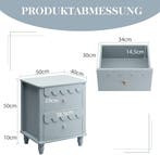 Nachtkastje set van 2 - Bijzettafel - Opbergkastje - 50x40x6, Verzenden, Zo goed als nieuw